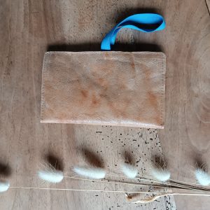 Blague à tabac en cuir marron upcyclé