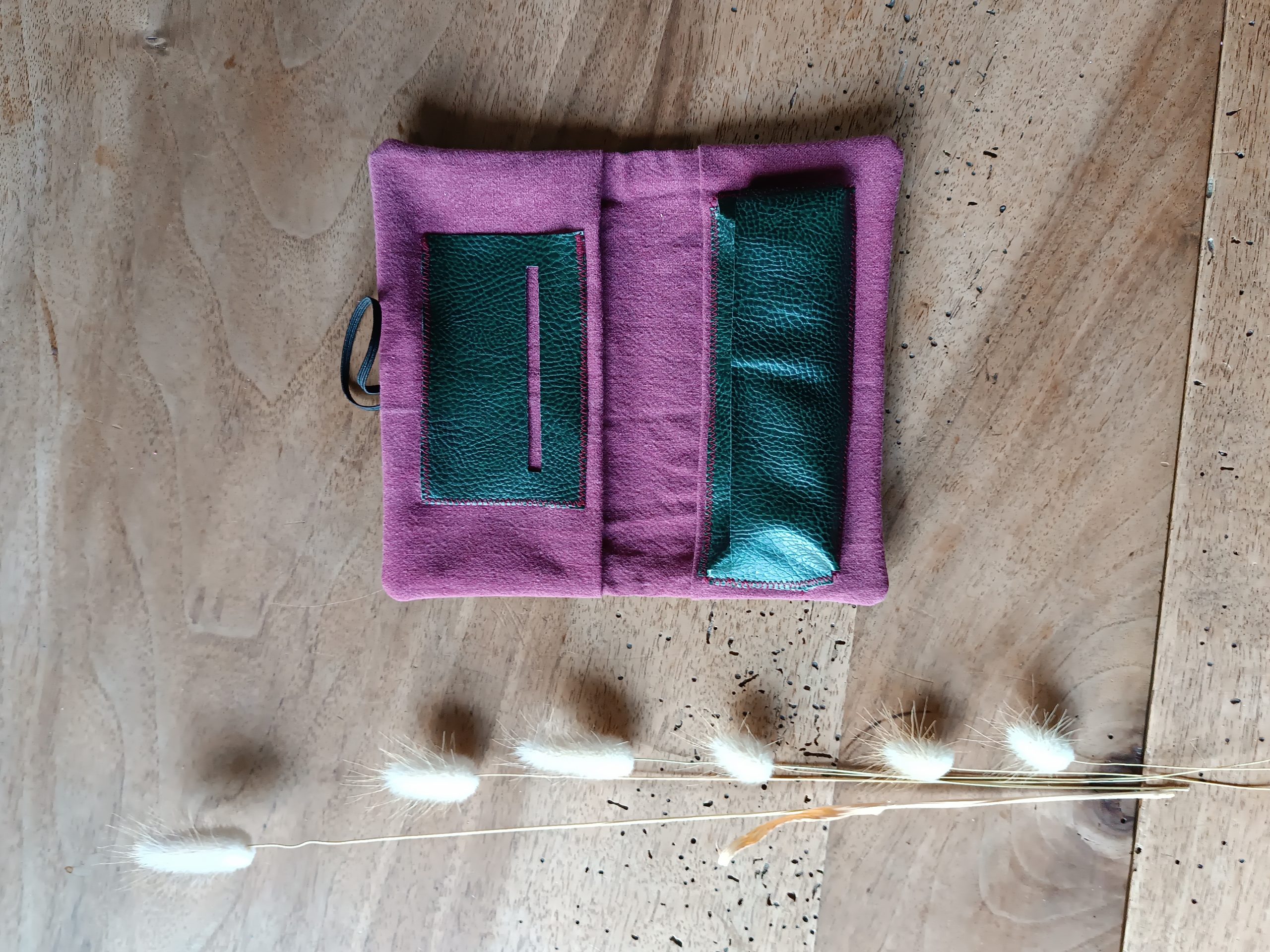 Blague à tabac en simili upcyclé