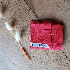 P’tit boursicot cuir rouge