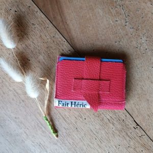 Boursicot CB cuir rouge upcyclé