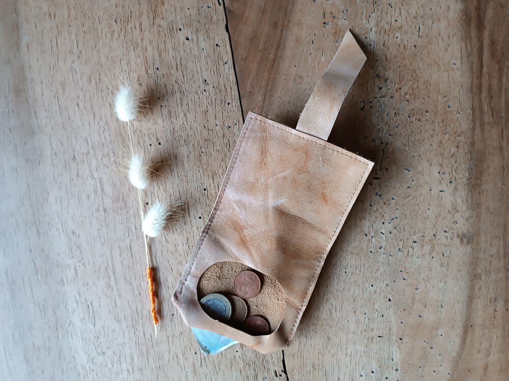 P'tit boursicot cuir marron