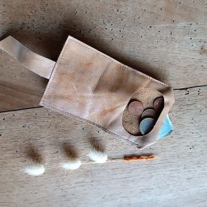 P’tit boursicot cuir marron