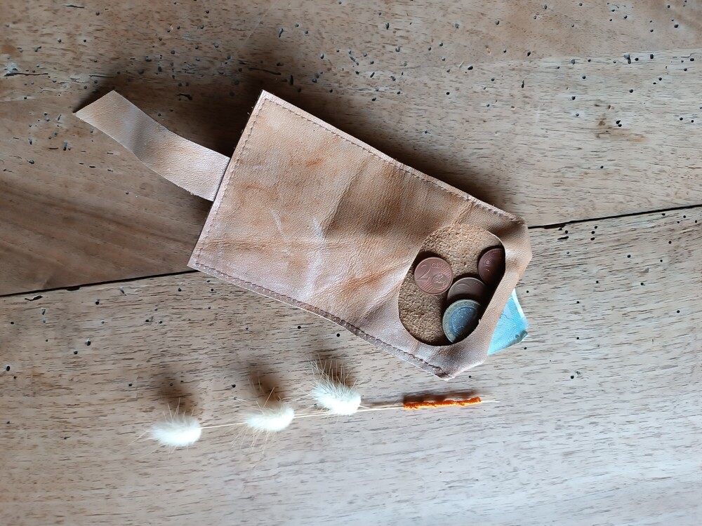 P'tit boursicot cuir marron