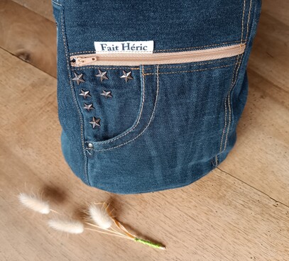 Sac seau en Jean's style américain