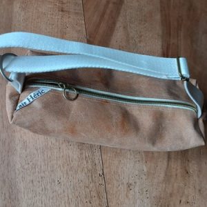 Sac lingot en cuir marron upcyclé
