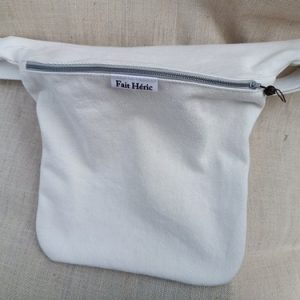 Sac de hanche coton blanc upcyclé