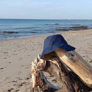 Bob ethnique ocre bleu