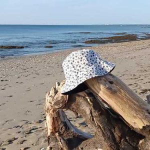 Bob fleur bleu marine