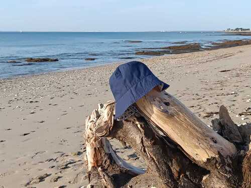 Bob fleur bleu marine