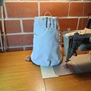 Sac seau blanc artisanal