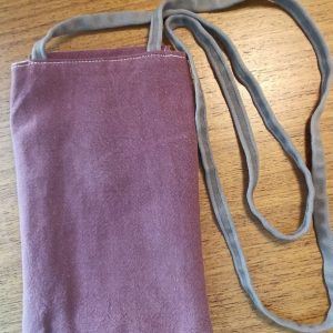 Pochette téléphone vieux rose