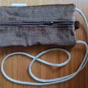 Pochette téléphone velours milleraies