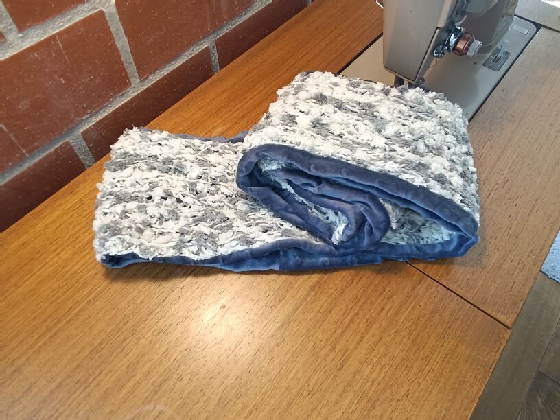 Echarpe tube minky artisanale