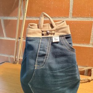 Sac seau jeans artisanal